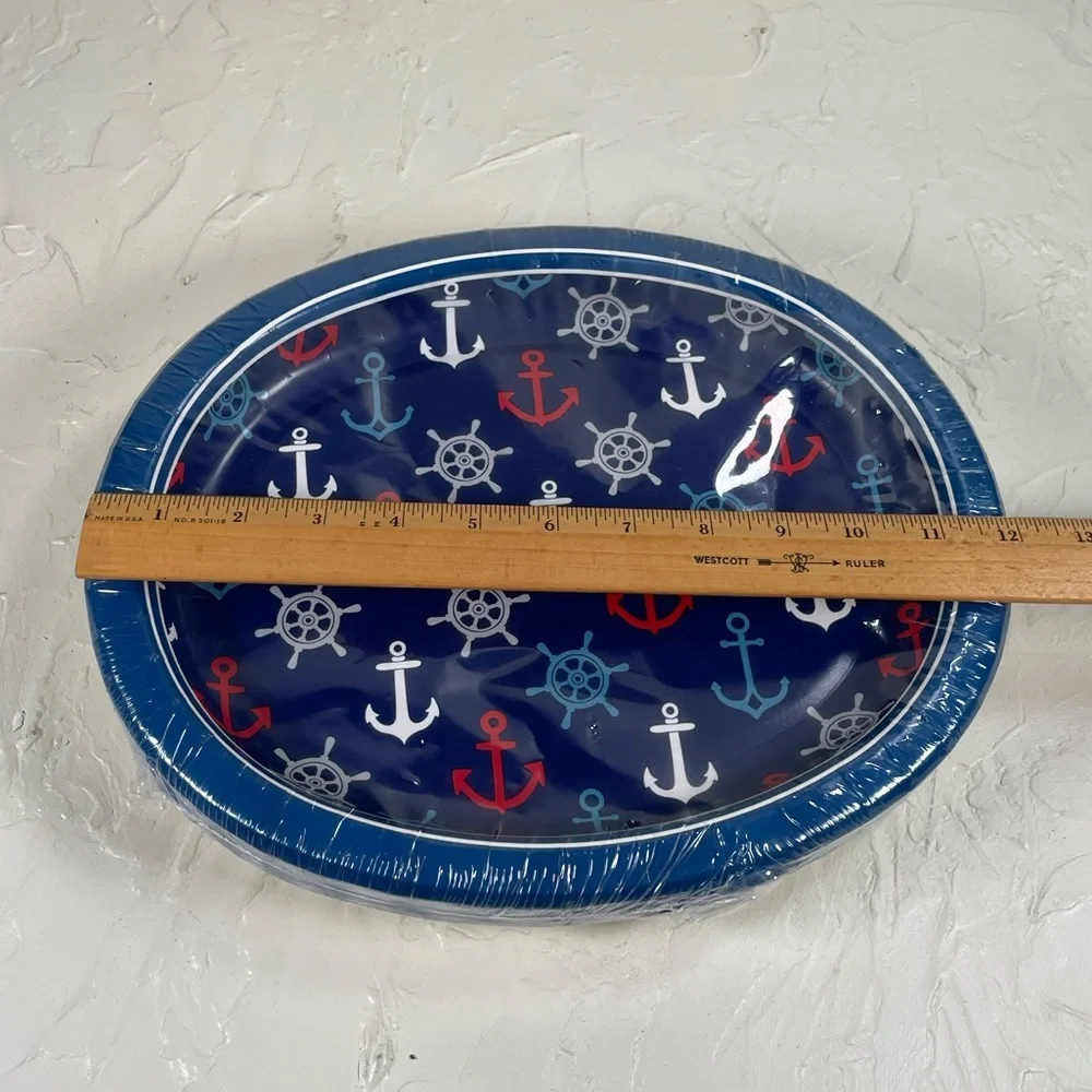* NWT Bundle Anchors Nautical Paper Plates